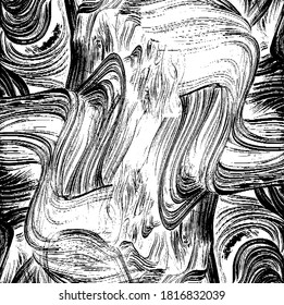 Textura de roca de pincel vectorial. Antecedentes desiguales. Resumen de ilustración de vector con problemas. Superponer cualquier diseño para crear un efecto y profundidad interesante. Negro aislado en blanco. EPS10