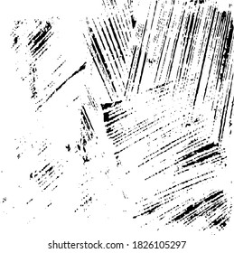 Vektorbürste raucht Textur. Unruhestifter ungleicher brüchiger Hintergrund. Abstrakte verzerrte Vektorgrafik. Überlagern Sie jedes Design, um interessante Effekte und Tiefe zu schaffen. Schwarz einzeln auf Weiß. EPS10