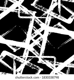 Vector brush sroke texture. Distressed uneven grunge background. Abstract distressed vector illustration. Overlay over any design to create interesting effect and depth. Black isolated on white. EPS10