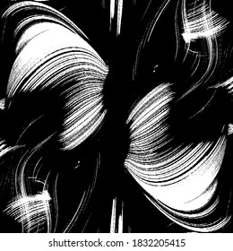Textura de roca de pincel vectorial. Antecedentes desiguales. Resumen de ilustración de vector con problemas. Superponer cualquier diseño para crear un efecto y profundidad interesante. Negro aislado en blanco. EPS10