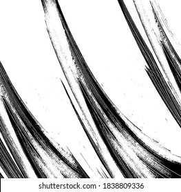Textura de roca de pincel vectorial. Antecedentes desiguales. Resumen de ilustración de vector con problemas. Superponer cualquier diseño para crear un efecto y profundidad interesante. Negro aislado en blanco. EPS10