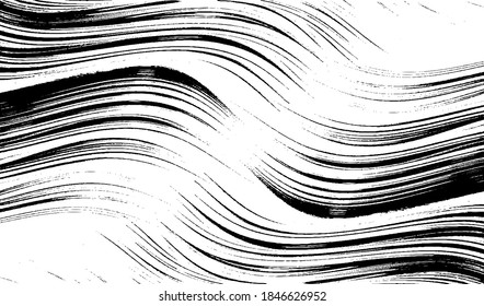 Vector brush sroke texture. Distressed uneven grunge background. Abstract distressed vector illustration. Overlay over any design to create interesting effect and depth. Black isolated on white. EPS10