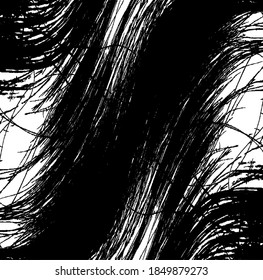 Vector brush sroke texture. Distressed uneven grunge background. Abstract distressed vector illustration. Overlay over any design to create interesting effect and depth. Black isolated on white. EPS10