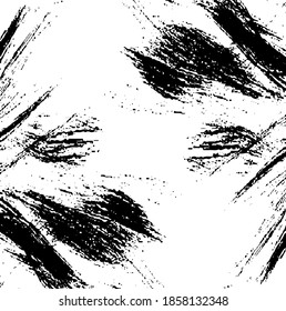 Vector brush sroke texture. Distressed uneven grunge background. Abstract distressed vector illustration. Overlay over any design to create interesting effect and depth. Black isolated on white. EPS10