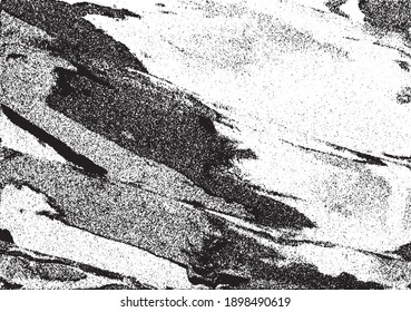 Textura de roca de pincel vectorial. Antecedentes desiguales. Resumen de ilustración de vector con problemas. Superponer cualquier diseño para crear un efecto y profundidad interesante. Negro aislado en blanco. EPS10