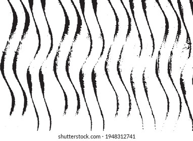 Textura de roca de pincel vectorial. Antecedentes desiguales. Resumen de ilustración de vector con problemas. Superponer cualquier diseño para crear un efecto y profundidad interesante. Negro aislado en blanco. EPS10