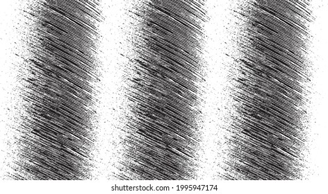 Textura de roca de pincel vectorial. Antecedentes desiguales. Resumen de ilustración de vector con problemas. Superponer cualquier diseño para crear un efecto y profundidad interesante. Negro aislado en blanco. EPS10