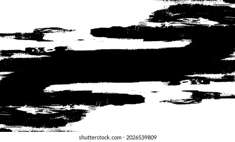 Vector brush sroke texture. Distressed uneven grunge background. Abstract distressed vector illustration. Overlay over any design to create interesting effect and depth. Black isolated on white. EPS10