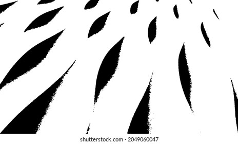 Textura de roca de pincel vectorial. Antecedentes desiguales. Resumen de ilustración de vector con problemas. Superponer cualquier diseño para crear un efecto y profundidad interesante. Negro aislado en blanco. EPS10