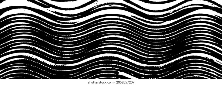 Textura de roca de pincel vectorial. Antecedentes desiguales. Resumen de ilustración de vector con problemas. Superponer cualquier diseño para crear un efecto y profundidad interesante. Negro aislado en blanco. EPS10