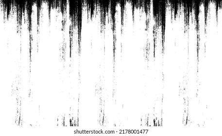 Textura de roca de pincel vectorial. Antecedentes desiguales. Resumen de ilustración de vector con problemas. Superponer cualquier diseño para crear un efecto y profundidad interesante. Negro aislado en blanco. EPS10