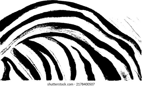Vector brush sroke texture. Distressed uneven grunge background. Abstract distressed vector illustration. Overlay over any design to create interesting effect and depth. Black isolated on white. EPS10