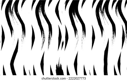 Textura de roca de pincel vectorial. Antecedentes desiguales. Resumen de ilustración de vector con problemas. Superponer cualquier diseño para crear un efecto y profundidad interesante. Negro aislado en blanco. EPS10