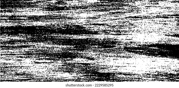 Textura de roca de pincel vectorial. Antecedentes desiguales. Resumen de ilustración de vector con problemas. Superponer cualquier diseño para crear un efecto y profundidad interesante. Negro aislado en blanco. EPS10