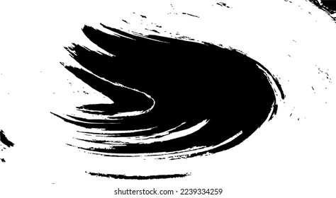 Vector brush sroke texture. Distressed uneven grunge background. Abstract distressed vector illustration. Overlay over any design to create interesting effect and depth. Black isolated on white. EPS10
