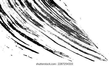 Vector brush sroke texture. Distressed uneven grunge background. Abstract distressed vector illustration. Overlay over any design to create interesting effect and depth. Black isolated on white. EPS10