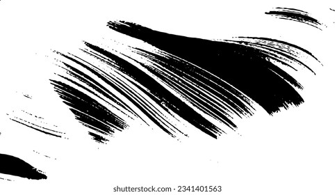 Vector brush sroke texture. Distressed uneven grunge background. Abstract distressed vector illustration. Overlay over any design to create interesting effect and depth. Black isolated on white. EPS10
