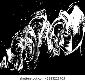 Vector brush sroke texture. Distressed uneven grunge background. Abstract distressed vector illustration. Overlay over any design to create interesting effect and depth. Black isolated on white. EPS10