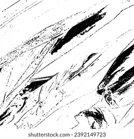 Vector brush sroke texture. Distressed uneven grunge background. Abstract distressed vector illustration. Overlay over any design to create interesting effect and depth. Black isolated on white. EPS10