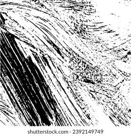 Vector brush sroke texture. Distressed uneven grunge background. Abstract distressed vector illustration. Overlay over any design to create interesting effect and depth. Black isolated on white. EPS10
