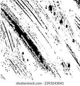 Vector brush sroke texture. Distressed uneven grunge background. Abstract distressed vector illustration. Overlay over any design to create interesting effect and depth. Black isolated on white. EPS10