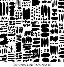 Vector brush sroke texture. Distressed uneven grunge background. Abstract distressed vector illustration. Overlay over any design to create interesting effect and depth. Black isolated on white. EPS10