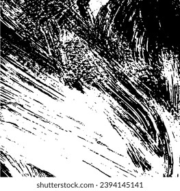 Vector brush sroke texture. Distressed uneven grunge background. Abstract distressed vector illustration. Overlay over any design to create interesting effect and depth. Black isolated on white. EPS10