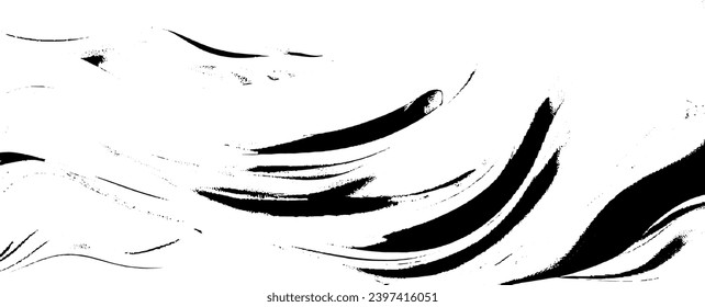 Vector brush sroke texture. Distressed uneven grunge background. Abstract distressed vector illustration. Overlay over any design to create interesting effect and depth. Black isolated on white. EPS10
