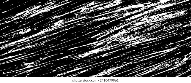 Textura de roca de pincel vectorial. Antecedentes desiguales. Resumen de ilustración de vector con problemas. Superponer cualquier diseño para crear un efecto y profundidad interesante. Negro aislado en blanco. EPS10