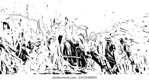 Vector brush sroke texture. Distressed uneven grunge background. Abstract distressed vector illustration. Overlay over any design to create interesting effect and depth. Black isolated on white. EPS10