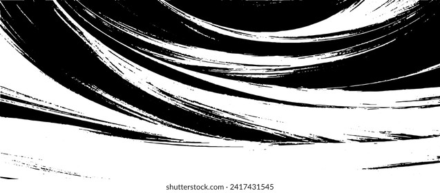 Vector brush sroke texture. Distressed uneven grunge background. Abstract distressed vector illustration. Overlay over any design to create interesting effect and depth. Black isolated on white. EPS10