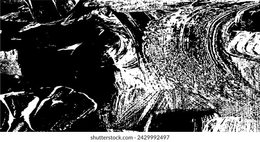 Vector pincel trazo textura. Fondo de grunge desigual angustiado. Ilustración de vector angustiado abstracto. Superponga sobre cualquier diseño para crear un efecto y profundidad interesantes. Negro aislado sobre blanco. EPS10