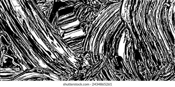 Vector brush sroke texture. Distressed uneven grunge background. Abstract distressed vector illustration. Overlay over any design to create interesting effect and depth. Black isolated on white. EPS10