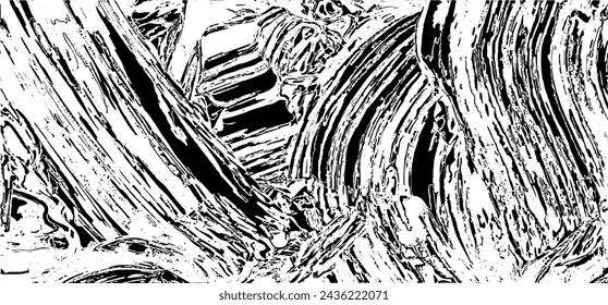 Vector pincel trazo textura. Fondo de grunge desigual angustiado. Ilustración de vector angustiado abstracto. Superponga sobre cualquier diseño para crear un efecto y profundidad interesantes. Negro aislado sobre blanco. EPS10