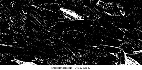 Vector brush sroke texture. Distressed uneven grunge background. Abstract distressed vector illustration. Overlay over any design to create interesting effect and depth. Black isolated on white. EPS10
