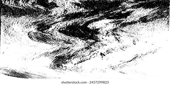 Vector pincel trazo textura. Fondo de grunge desigual angustiado. Ilustración de vector angustiado abstracto. Superponga sobre cualquier diseño para crear un efecto y profundidad interesantes. Negro aislado sobre blanco. EPS10