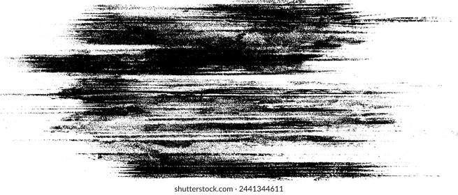 Vector brush sroke texture. Distressed uneven grunge background. Abstract distressed vector illustration. Overlay over any design to create interesting effect and depth. Black isolated on white. EPS10