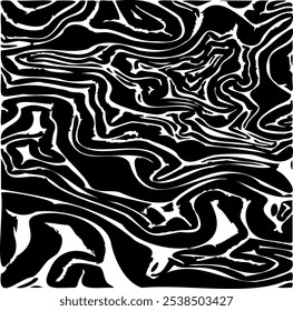 Vektorpinsel-Sroke-Textur. Unregelmäßiger, unebener Hintergrund. Abstrakte, belastete Vektorgrafik. Overlay über jedes Design, um interessante Wirkung und Tiefe zu schaffen. Schwarz einzeln auf Weiß. EPS10