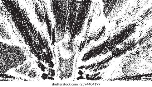 Vector brush sroke texture. Distressed uneven grunge background. Abstract distressed vector illustration. Overlay over any design to create interesting effect and depth. Black isolated on white. EPS10