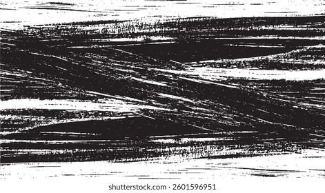 Vector brush sroke texture. Distressed uneven grunge background. Abstract distressed vector illustration. Overlay over any design to create interesting effect and depth. Black isolated on white. EPS10