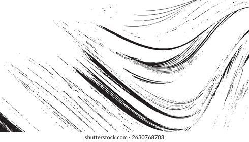Vector brush sroke texture. Distressed uneven grunge background. Abstract distressed vector illustration. Overlay over any design to create interesting effect and depth. Black isolated on white. EPS10