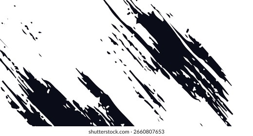 Textura del trazo del pincel de Vector. Angustiado fondo grunge desigual. Abstractas Ilustración vectorial angustiada. 