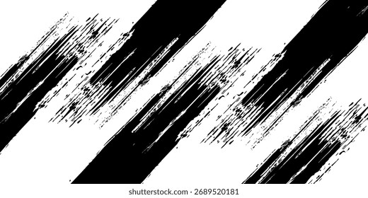 Vector brush sroke texture. Distressed uneven grunge background. Abstract distressed vector illustration. Overlay over any design to create interesting effect and depth. Black isolated on white. EPS10