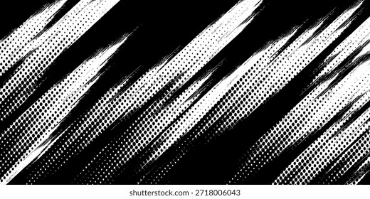 Textura del trazo del pincel de Vector. Angustiado fondo grunge desigual. Abstractas Ilustración vectorial angustiada. Superponer sobre cualquier diseño para crear efectos y profundidad interesantes. Negro aislado en blanco. EPS10

