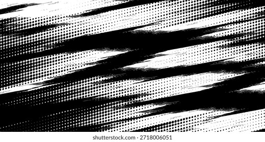 Textura del trazo del pincel de Vector. Angustiado fondo grunge desigual. Abstractas Ilustración vectorial angustiada. Superponer sobre cualquier diseño para crear efectos y profundidad interesantes. Negro aislado en blanco. EPS10

