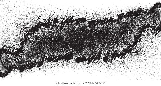 Vector brush sroke texture. Distressed uneven grunge background. Abstract distressed vector illustration. Overlay over any design to create interesting effect and depth. Black isolated on white. EPS10