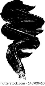 Vector brush srokes texture. Distressed uneven texture. Grunge background. Abstract vector illustration. Overlay to create interesting effect and depth. Black isolated on white background. EPS10.