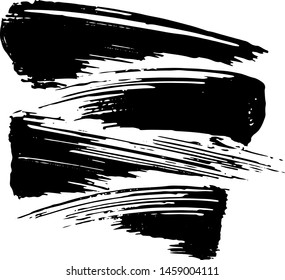 Vector brush srokes texture. Distressed uneven texture. Grunge background. Abstract vector illustration. Overlay to create interesting effect and depth. Black isolated on white background. EPS10.