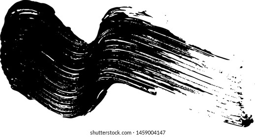 Vector brush srokes texture. Distressed uneven texture. Grunge background. Abstract vector illustration. Overlay to create interesting effect and depth. Black isolated on white background. EPS10.