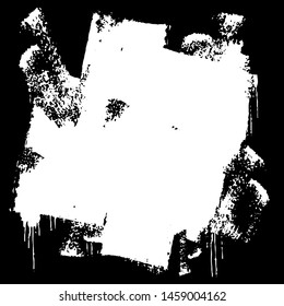 Vector brush srokes texture. Distressed uneven texture. Grunge background. Abstract vector illustration. Overlay to create interesting effect and depth. Black isolated on white background. EPS10.